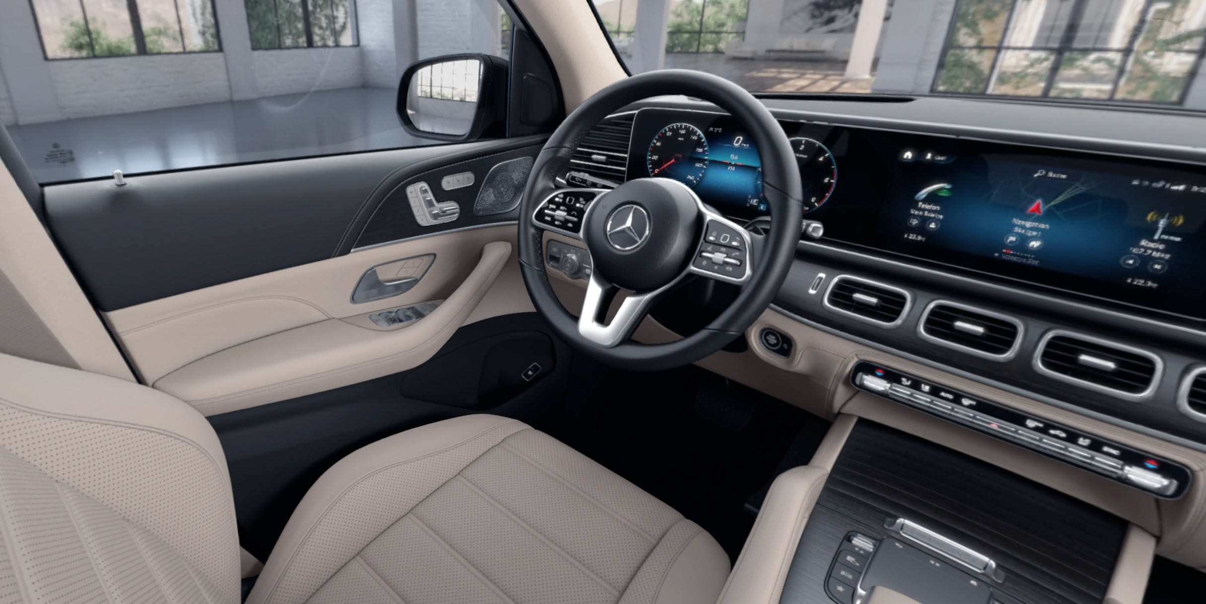Mercedes GLE 400d 4matic AMG | české nové auto | skladem | luxusní naftové SUV | maximální výbava | béžová kůže | nákup online | auto eshop AUTOiBUY.com